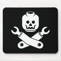toy skull and crossbones mouse pad