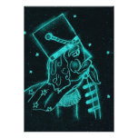 Toy Soldier in Black and Aqua invitations