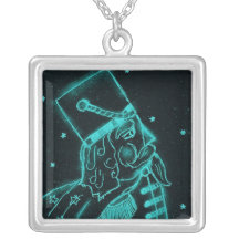 Toy Soldier in Black and Aqua Personalized Necklace