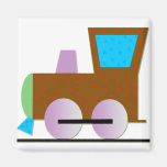 Toy train fridge magnets