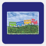 Toy Train in the Countryside Square Sticker