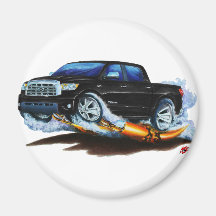 Toyota Tundra Crewmax Black Truck Refrigerator Magnet