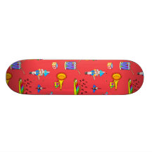 Toys – Purple Drums and Golden Horns Skate Boards
