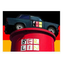 Trabant Car , German Flag, Berlin Logo Business Cards