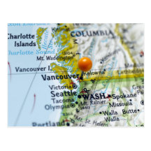 Tracez la goupille placée sur Vancouver, Canada su Cartes Postales