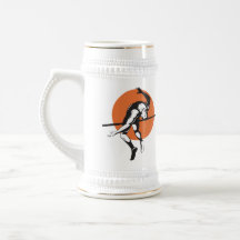 Track and Field Athlete Jumping High Jump Coffee Mugs