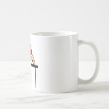 track and field athlete jumping hurdle coffee mug