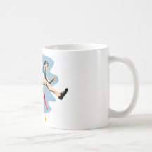 track and field athlete jumping hurdles coffee mugs