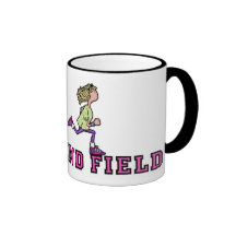 track and field girl mug