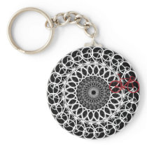 Track Bicycle Mandala Key Chains