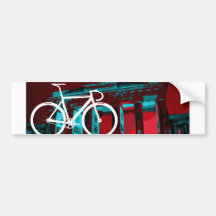 Track Bike Berlin - red blue Bumper Sticker