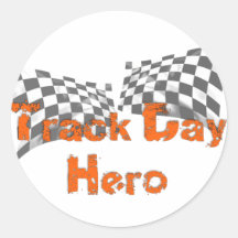 Track Day Hero Round Sticker