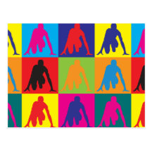 Track Pop Art Postcard