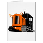 tracteur vintage de ferme carte de vœux