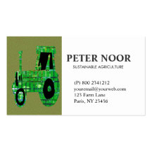 Tractor Agriculture Business Cards