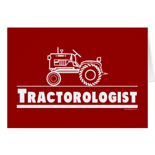Tractor Ologist RED Greeting Cards