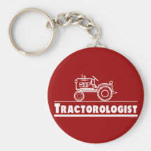 Tractor Ologist RED Keychain