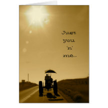 Tractor Valentine Card: Just you 'n' me