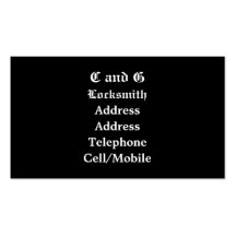 TRADES, LOCKSMITHS BUSINESS CARD TEMPLATE