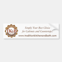 Tradition Kitchen and Bath Products Bumper Sticker