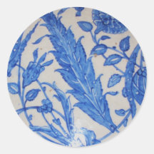 Traditional antique Blue and White Ottoman Ceramic Sticker