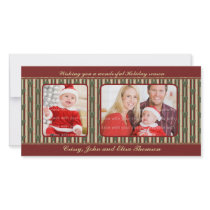 Traditional Christmas Design Personalized Photo Card