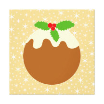 Traditional Christmas Pudding. Gallery Wrapped Canvas