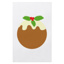 Traditional Christmas Pudding. On White. Full Color Flyer