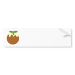 Traditional Christmas Pudding. Vector. On White. bumper stickers
