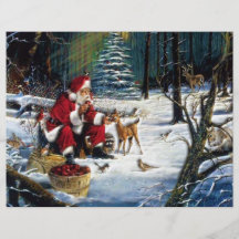 Traditional Christmas Santa in the Park Flyer