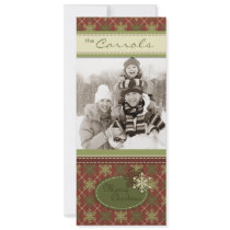 Traditional Christmas Tall Invitation Card