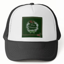 Traditional Christmas Wreath and mistletoe Mesh Hats