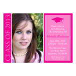 Traditional Class Of 2013 Graduation (Magenta) Custom Invitations