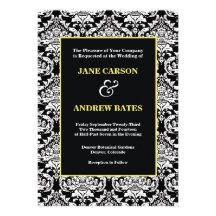 Traditional Damask Invitation