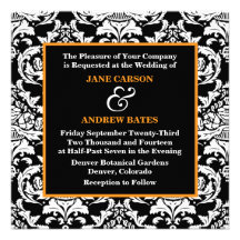 Traditional Damask Invitation