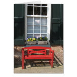 Traditional Dutch House with Red Bench Photo Card