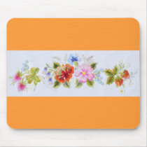 Traditional Flowers Mouse Pad