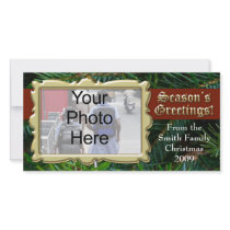 Traditional Gold Seasons Greeting Photo Cards