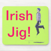 Traditional Irish Dancing Cartoon Mouse Pads