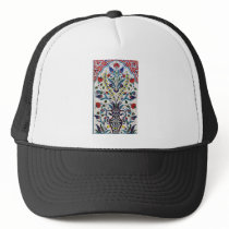 Traditional islamic floral design tiles mesh hat