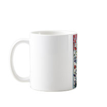Traditional islamic floral design tiles coffee mug