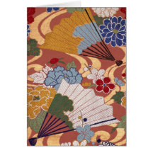 Traditional Japanese fabric design Card