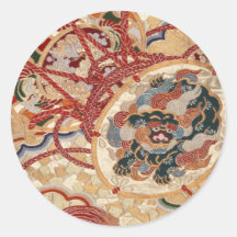 Traditional Japanese fabric design Sticker