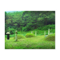 Traditional mountain graves in South Korea Post Card