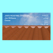 Traditional orange tile roof business cards