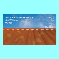 Traditional orange tile roof business cards