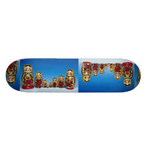 Traditional painted Russian doll set Skateboard Deck