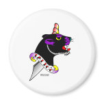 Traditional Panther & Dagger Old Skool Tattoo Fridge Magnet