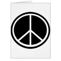 Traditional peace symbol greeting cards