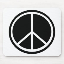 Traditional peace symbol mouse pad
